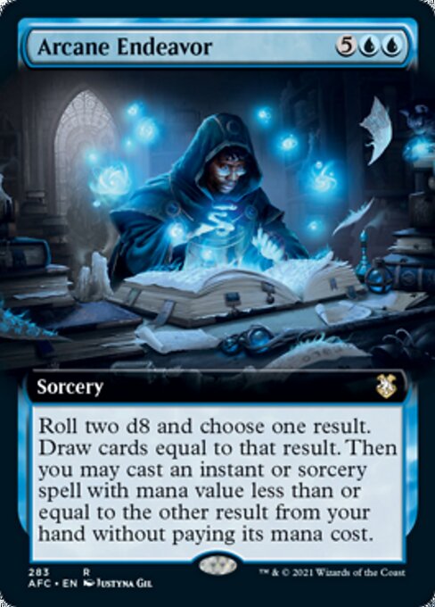 Arcane Endeavor (Extended Art) (Commander 2021 Forgotten Realms) Near Mint