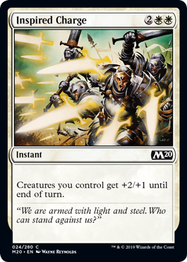 Inspired Charge (Magic 2020 Core Set) Near Mint