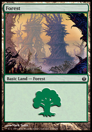 Forest (154) (Mirrodin Besieged) Near Mint