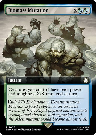 Biomass Mutation (Extended Art) (Surge Foil) (Universes Beyond: Fallout) Near Mint