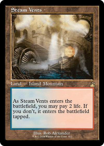 Steam Vents (Retro Frame) (Ravnica Remastered) Near Mint
