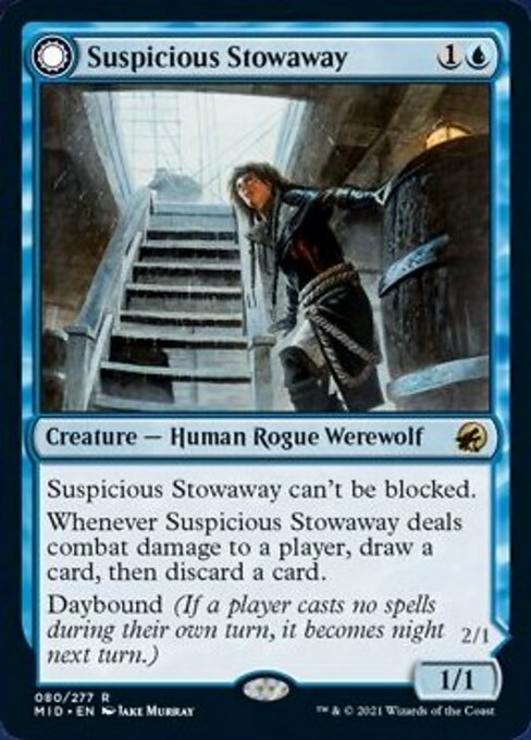 Suspicious Stowaway / Seafaring Werewolf (Innistrad: Midnight Hunt) Near Mint Foil