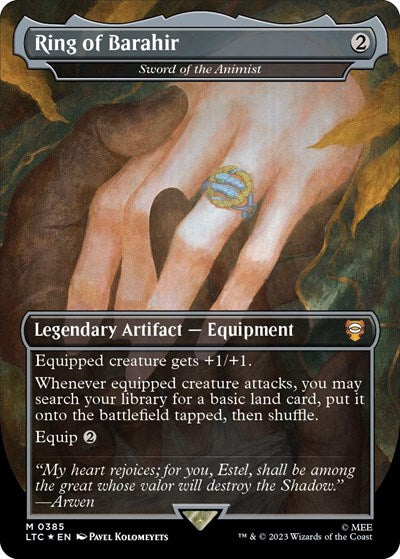 Ring of Barahir - Sword of the Animist (Surge Foil) (Commander: The Lord of the Rings: Tales of Middle-earth) Near Mint