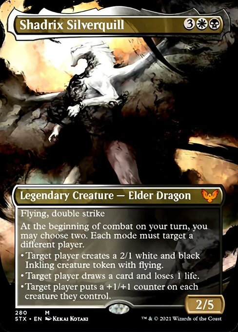 Shadrix Silverquill (Borderless) (Strixhaven) Near Mint Foil