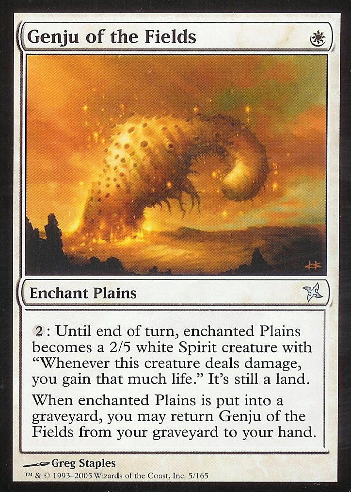 Genju of the Fields (Betrayers of Kamigawa) Light Play Foil