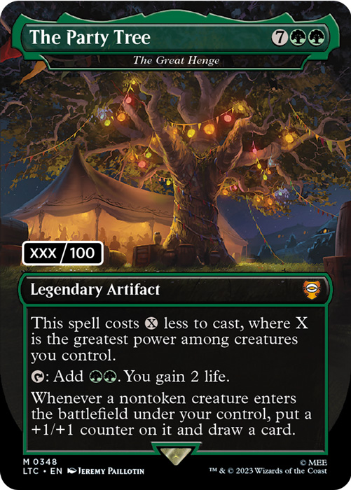 The Party Tree - The Great Henge (Serial Numbered) (Commander: The Lord of the Rings: Tales of Middle-earth) Near Mint