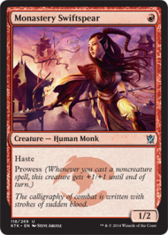Monastery Swiftspear (Khans of Tarkir) Light Play Foil