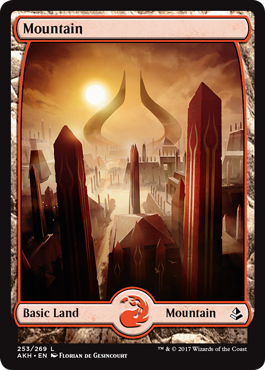 Mountain (253) (Amonkhet) Near Mint Foil