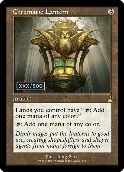 Chromatic Lantern (Retro Frame) (Serial Numbered) (Ravnica Remastered) Near Mint