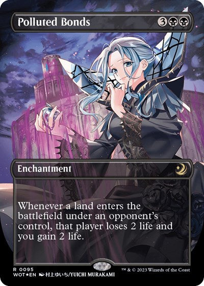 Polluted Bonds (Anime Borderless) (Confetti Foil) (Wilds of Eldraine: Enchanting Tales) Near Mint