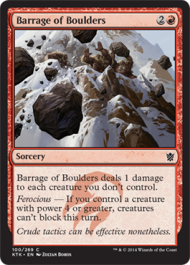 Barrage of Boulders (Khans of Tarkir) Near Mint Foil