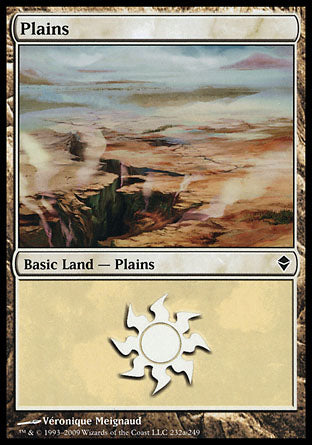 Plains (232a) (Zendikar) Near Mint