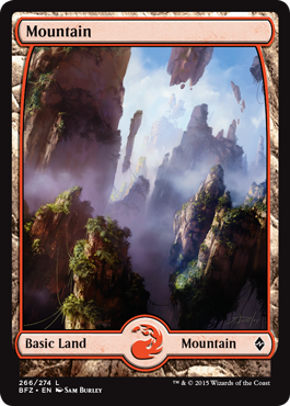 Mountain (266) (Full Art) (Battle for Zendikar) Near Mint Foil