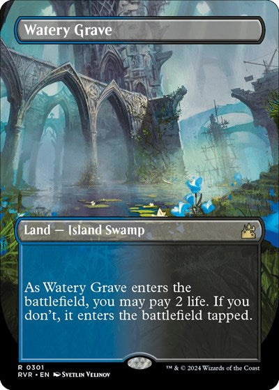 Watery Grave (Borderless) (Ravnica Remastered) Near Mint