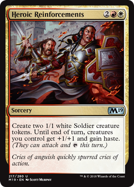 Heroic Reinforcements (Magic 2019 Core Set) Near Mint