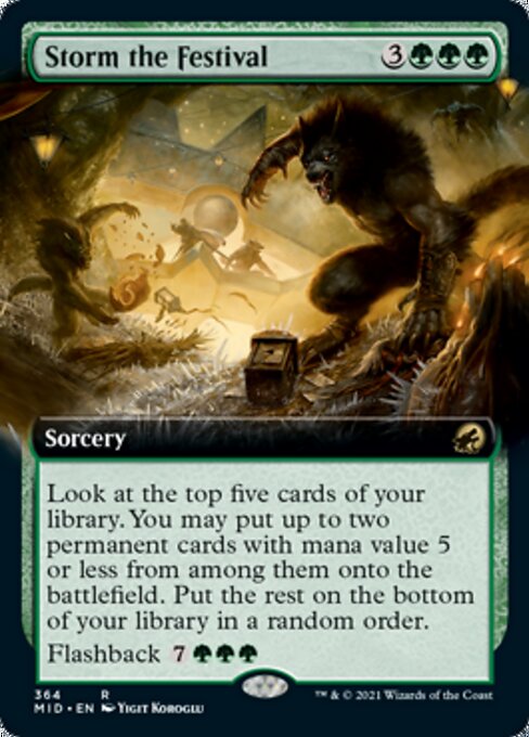 Storm the Festival (Extended Art) (Innistrad: Midnight Hunt) Near Mint