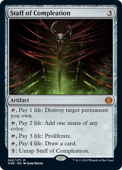 Staff of Compleation (Phyrexia: All Will Be One) Near Mint Foil