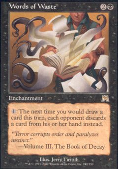 Words of Waste (Onslaught) Near Mint Foil