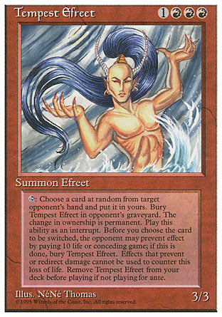 Tempest Efreet (4th Edition) Light Play