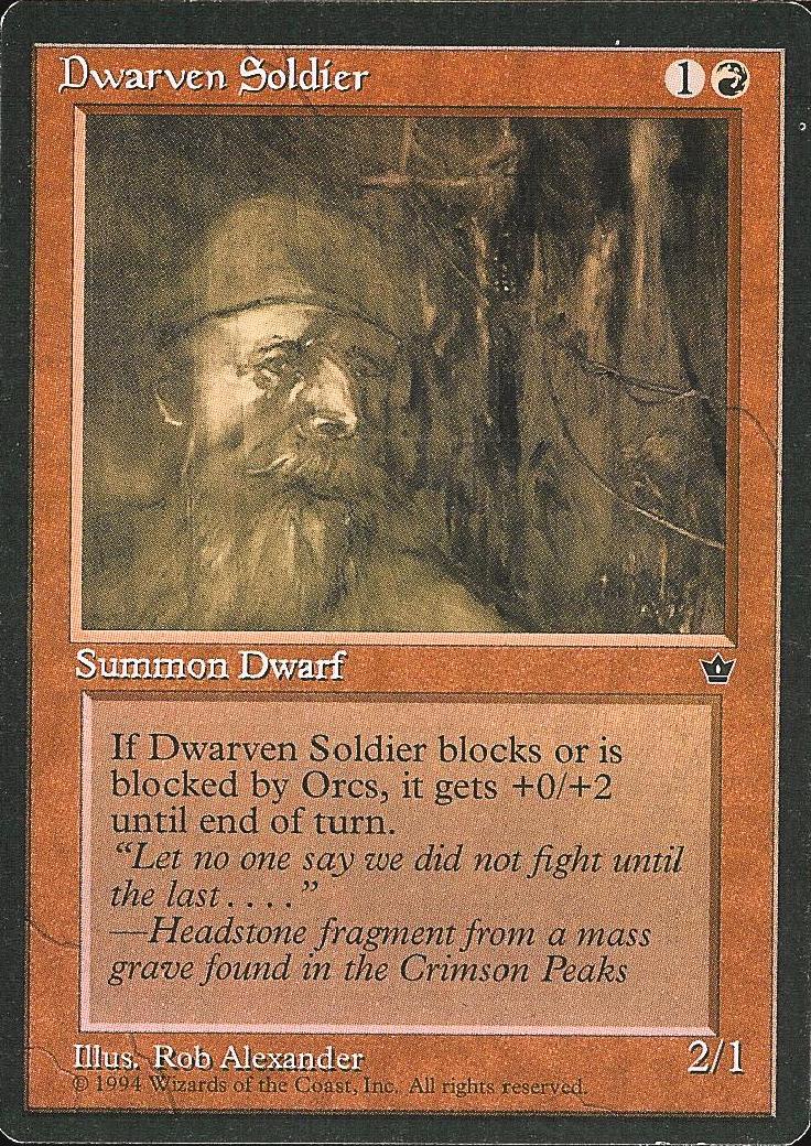 Dwarven Soldier (1) (Fallen Empires) Near Mint