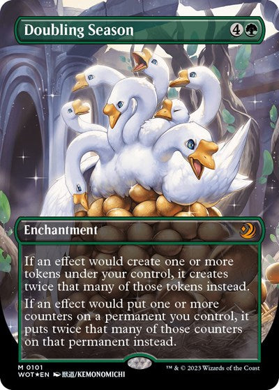 Doubling Season (Anime Borderless) (Confetti Foil) (Wilds of Eldraine: Enchanting Tales) Near Mint