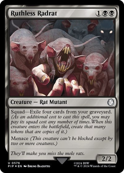 Ruthless Radrat (Surge Foil) (Universes Beyond: Fallout) Near Mint