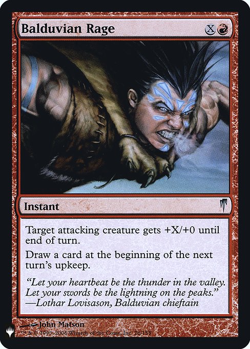 Balduvian Rage (Mystery Booster Retail Edition Foils) Near Mint Foil