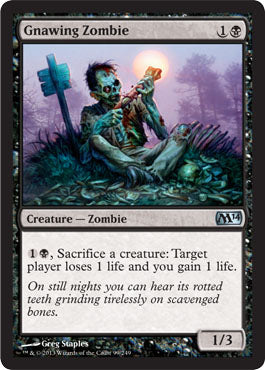 Gnawing Zombie (Magic 2014 Core Set) Near Mint Foil