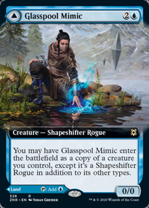 Glasspool Mimic / Glasspool Shore (Extended Art) (Zendikar Rising) Near Mint