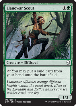 Llanowar Scout (Dominaria) Near Mint
