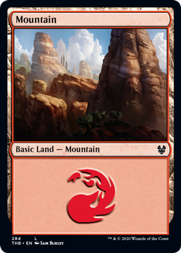 Mountain (284) (Theros Beyond Death) Near Mint Foil