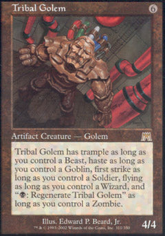 Tribal Golem (Onslaught) Light Play