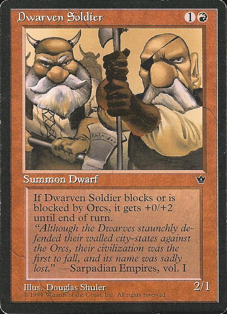 Dwarven Soldier (3) (Fallen Empires) Near Mint