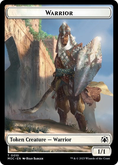 Warrior / Emblem - Elspeth, Sun's Champion Double-sided Token (Commander: March of the Machine) Near Mint