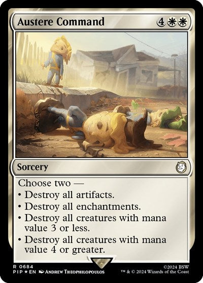 Austere Command (Surge Foil) (Universes Beyond: Fallout) Near Mint