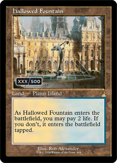 Hallowed Fountain (Retro Frame) (Serial Numbered) (Ravnica Remastered) Near Mint