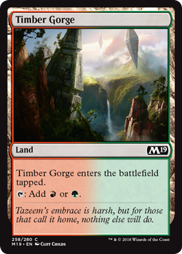 Timber Gorge (Magic 2019 Core Set) Near Mint