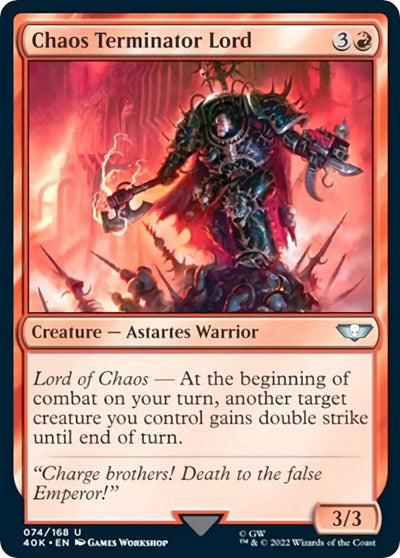 Chaos Terminator Lord (Surge Foil) (Universes Beyond: Warhammer 40K) Near Mint