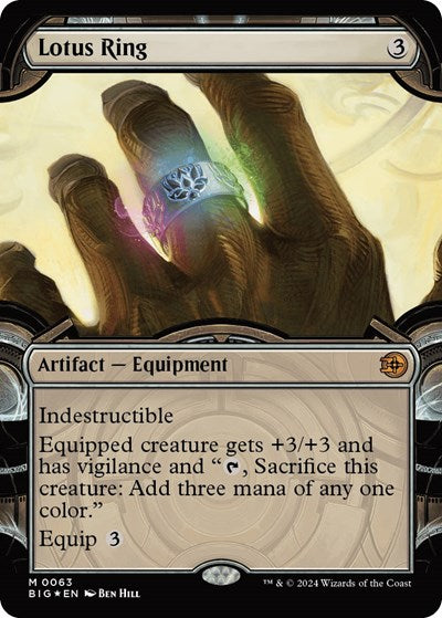 Lotus Ring (Showcase) (Raised Foil) (Outlaws of Thunder Junction: The Big Score) Near Mint