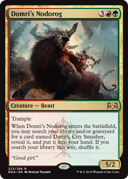 Domri's Nodorog (Ravnica Allegiance) Near Mint Foil