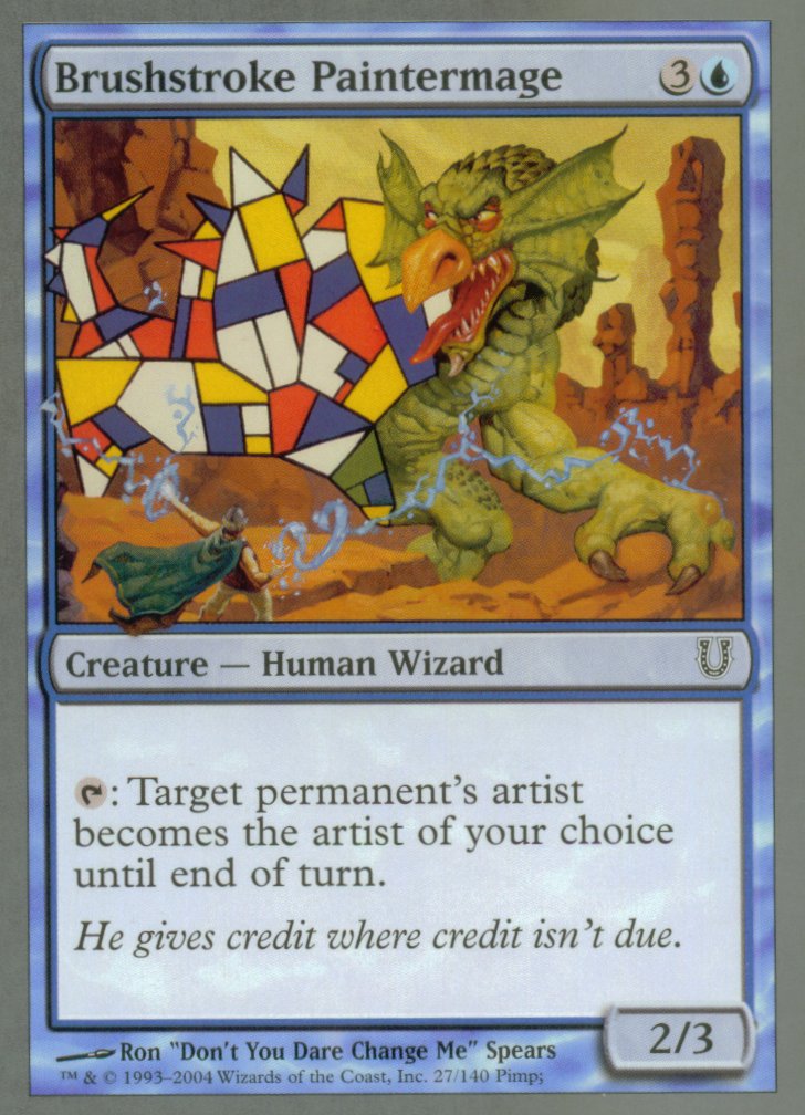 Brushstroke Paintermage (Unhinged) Near Mint Foil