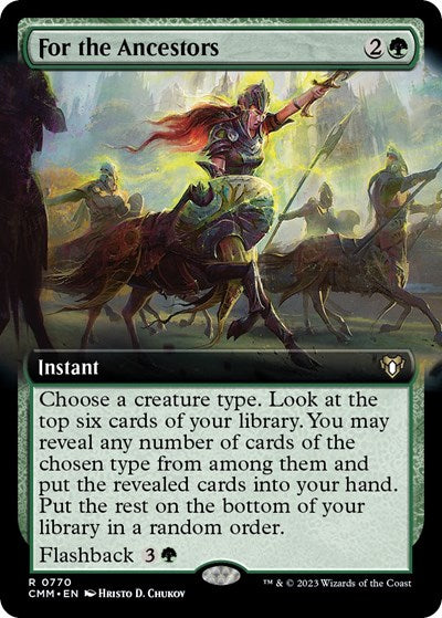 For the Ancestors (Extended Art) (Commander Masters) Near Mint