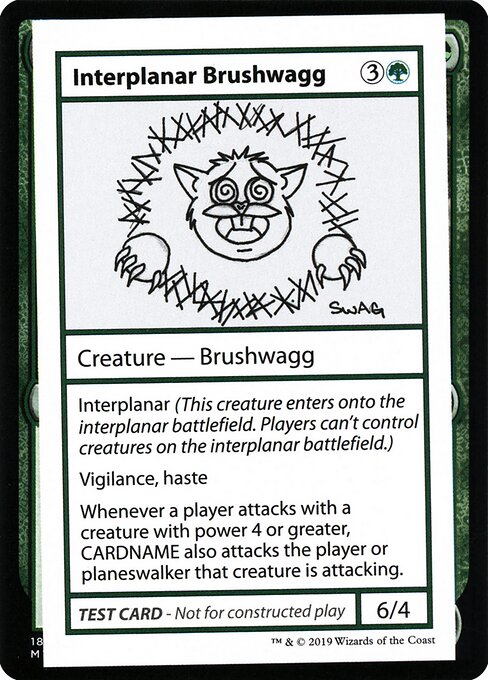Interplanar Brushwagg (No PW Symbol) (Mystery Booster Test Print 2021) Near Mint