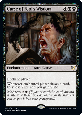 Curse of Fool's Wisdom (Commander 2019) Near Mint