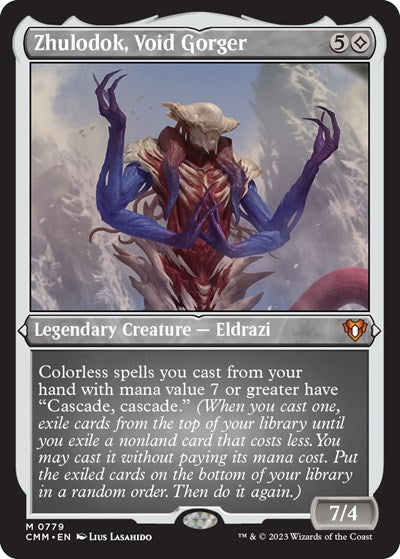 Zhulodok, Void Gorger (Display Commander) (Foil Etched) - Thick Stock (Commander Masters) Near Mint