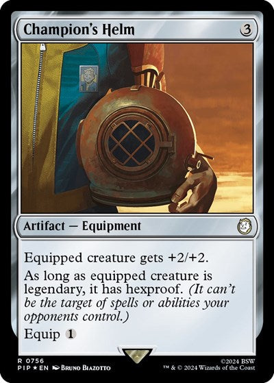 Champion's Helm (Surge Foil) (Universes Beyond: Fallout) Near Mint