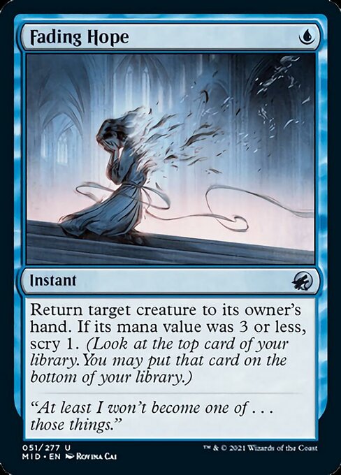 Fading Hope (Innistrad: Midnight Hunt) Near Mint Foil