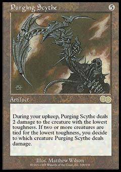 Purging Scythe (Urza's Saga) Light Play