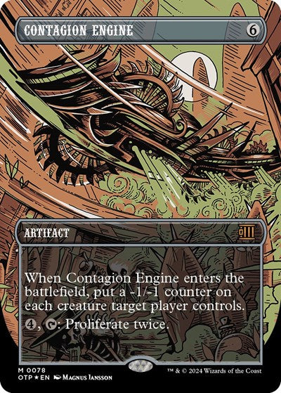 Contagion Engine (Textured Foil) (Outlaws of Thunder Junction: Breaking News) Near Mint
