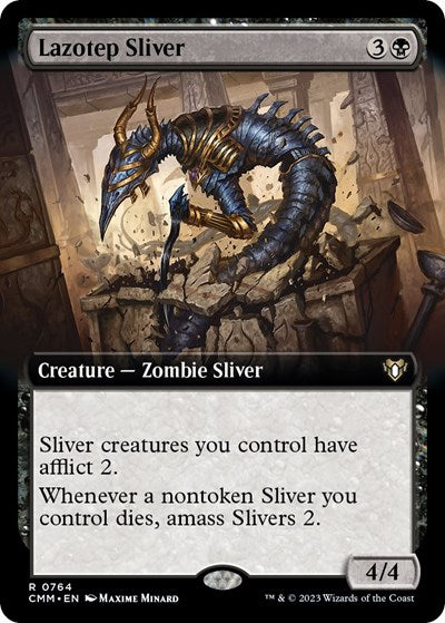 Lazotep Sliver (Extended Art) (Commander Masters) Near Mint
